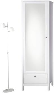 trendteam smart living Garderobe Garderobenschrank Schrank Ole, 62 x 192 x 38 cm in Weiß mit Schubkasten und viel Stauraum
