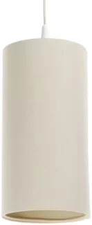BPS Koncept 0T0-013-15w30 Hängeleuchte BOHO ELEGANT E27 1x40W natürliches Leinenstoff auf PVC-Kunststoff weiß H:102cm Ø15cm dimmbar