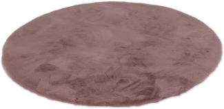 Teppich in Altrosa aus 100% Polyester - 120x120x2,5cm (LxBxH)