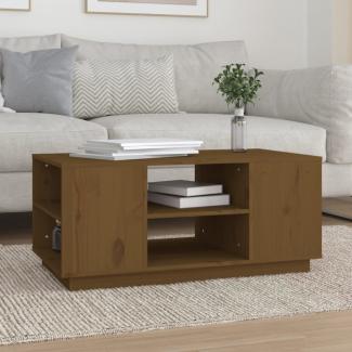 vidaXL Couchtisch Honigbraun 90x49x40,5 cm Massivholz Kiefer