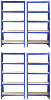 4 x Monster Racking T-Rax 75cm Lagerregal Blau mit