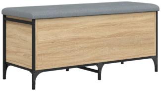 Sitzbank mit Stauraum,Holzwerkstoff, Sonoma-Eichen Optik, 102x42x45 cm