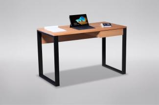 Schreibtisch >Kermit< in Kernbuche aus Massivholz, Metall - 120x75x60cm (BxHxT)