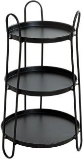 HAKU Möbel Beistelltisch (DH 43x72 cm) DH 43x72 cm schwarz Kaffeetisch Laptoptisch