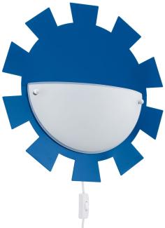 LED Wandlampe, Kinderzimmer, blau, Glas, weiß, D 35cm