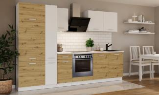 Küche 'Toni' Küchenzeile, Küchenblock, Singleküche, 290 cm, Artisan