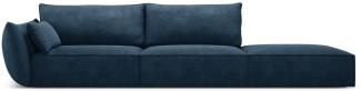 Micadoni 4-Sitzer Rechts Sofa Kaelle | Bezug Royal Blue | Beinfarbe Black Plastic