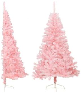 Künstlicher Halb-Weihnachtsbaum mit Ständer Rosa 150 cm PVC