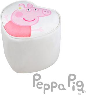 roba Kinderhocker im Peppa Pig Design - Polsterhocker in Herzform - Beige