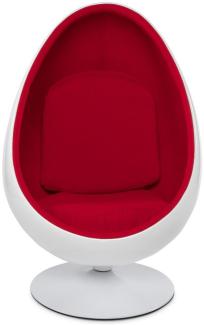 Kokoon Design Sessel Uovo Weiß und Rot