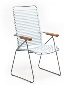 Outdoor Stuhl Click verstellbare Rückenlehne pastell hellblau