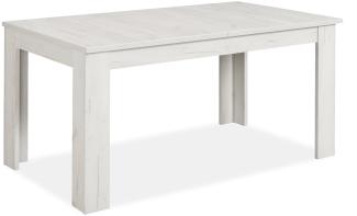 Homestyle4u ausziehbar Holztisch, Holz weiß, 160 x 90 cm
