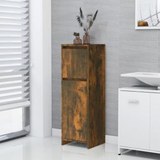 Badezimmerschrank Räuchereiche 30x30x95 cm Holzwerkstoff