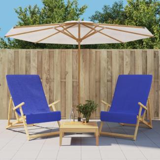 vidaXL Strandtücher 2 Stk. Königsblau 60x135 cm Stoff 400 GSM