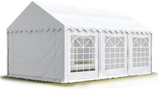 Party-Zelt Festzelt 4x6 m Garten-Pavillon -Zelt PVC Plane 700 N in weiß Wasserdicht