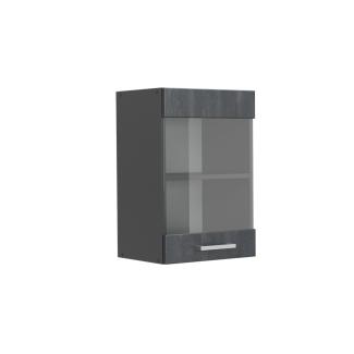 Vicco Hängeglasschrank R-Line Schwarz Beton Anthrazit 40 cm