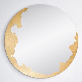Casa Padrino Luxus Wandspiegel Gold Ø 100 cm - Runder Wohnzimmer Spiegel - Schlafzimmer Spiegel - Garderoben Spiegel - Luxus Möbel - Luxus Interior - Luxus Qualität