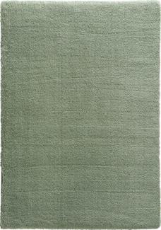 Teppich in Hellgrün aus 100% Polyester - 290x200x3cm (LxBxH)