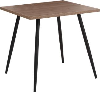 Küchentisch - 4-Fuß-Gestell Schwarz / Tischplatte Ulme