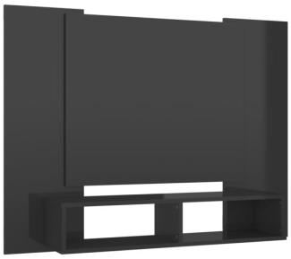 TV-Wandschrank Hochglanz-Grau 120x23,5x90 cm Spanplatte [808295]