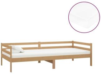 vidaXL Tagesbett mit Matratze 90x200 cm Honigbraun Massivholz Kiefer [3083577]