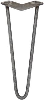 4 x 35.5cm Hairpin Tischbeine 2 Streben - 12mm -