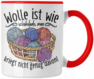 Trendation Tasse Trendation - Stricken Tasse Geschenk Häkeln Geschenkidee Mama Oma Rent