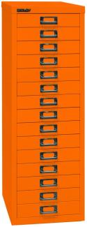 Bisley MultiDrawer™, 39er Serie, DIN A4, 15 Schubladen, Farbe orange