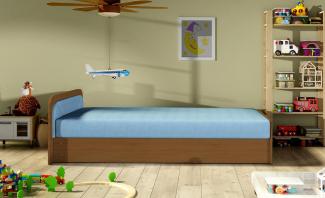 Modernes Kinderbett Betten Textil Holzbett Bett Schlafsofa Kinderzimmer Neu