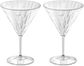 Koziol Superglas 2er-Set Club No. 12, Cocktailgläser, Martinigläser, Kunststoff, Crystal Clear, 250 ml, 4419535