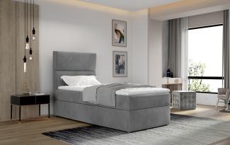 Arco 90x200, Boxspring Bett, Grau