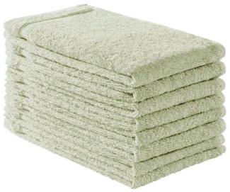 Handtuch Baumwolle Plain Design - Farbe: Hellgrün, Größe: 30x50 cm