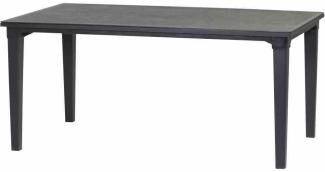 Profiline Gartentisch Futura 165x94x75 cm Geflechtoptik Esstisch Tisch