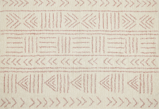 Teppich Baumwolle beige rosa 140 x 200 cm geometrisches Muster Kurzflor EDIRNE