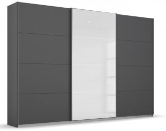 KULMBACH Black / White Edition Schwebetüren Schiebetüren Kleiderschrank ca. 271 x 210 x 62 cm