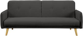 3-Sitzer Sofa Strukturstoff fein Dunkelgrau Relaxsofa Wohnzimmer Möbel Lounge