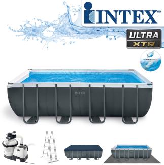 Intex 'Frame Pool Set Ultra Quadra XTR', 549 x 274 x 132 cm, rechteckig, grau