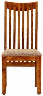 Stuhl Gani mit gepolsterter Sitzfläche aus indischem Sheesham-Massivholz