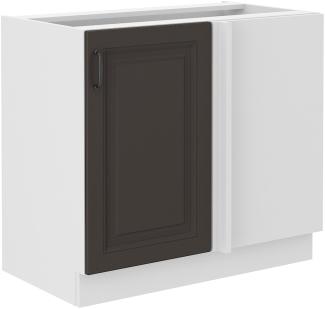 Eckschrank 105cm Stilo Grau Küchenzeile Küchenblock Küche Landhaus Einbauküche