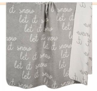 pad Decke Cuddle Let it Snow Grau (150x200cm) 11739-U25-1520