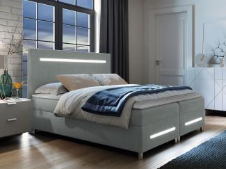 Boxspringbett Saziro LED, Farbe: Fresh 33