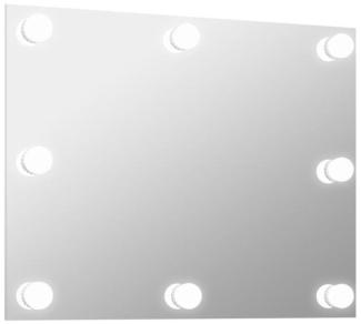 vidaXL Wandspiegel ohne Rahmen mit LED-Beleuchtung Rechteckig Glas, Mit Beleuchtung [3078644]
