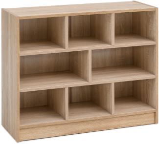 Bücherregal, Standregal, weiß, Holz, 80 x 68,5 x 29,5 cm