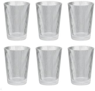 Stelton Pilastro Trinkgläser 6er Set, Wasserglas, Gläserset, Glas, Transparent, 330 ml, X-502