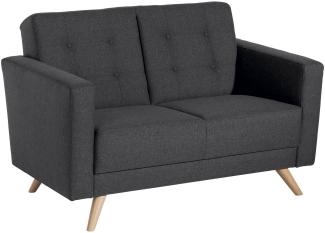 Sofa 2-Sitzer Karisa Bezug Flachgewebe Buche natur / graphit 21943