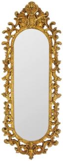 Casa Padrino Barock Spiegel Gold 40 x H. 130 cm - Prunkvoller Wandspiegel im Barockstil - Antik Stil Garderoben Spiegel - Wohnzimmer Spiegel - Barock Möbel