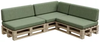 Gutekissen®, Palettenkissen, Palletenpolster, Gartenkissen, Palettenauflagen, Sofa, Kissen, Polster, Auflagen Indoor Outdoor PFBG (3X Set (120x80 + 120x35), Pistazie)