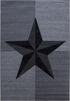 Kurzflor Teppich Pago rechteckig - 140x200 cm - Grau