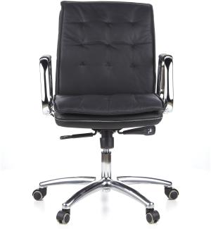 hjh OFFICE Profi Chefsessel VILLA 10 Leder Schwarz