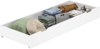 Bettkasten Rollkasten für schmale Betten 80x200 Kiefer weiß 90. 10-S5W